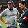 Carlos Cuarón directing Gael García Bernal and Diego Luna in Rudo & Cursi