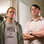 Cariad Lloyd and Bart Edwards and Robert Webb and David Mitchell in Peep Show