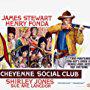 Henry Fonda, James Stewart, Sharon DeBord, Elaine Devry, Shirley Jones, Jackie Joseph, Sue Ane Langdon, and Jackie Russell in The Cheyenne Social Club (1970)