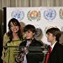 Nicole Hansen, Tony Goldwyn, Nikos Spiridakis and Dimitri Spiridakis at United Nations accepting award for "Save It", June 9, 2009