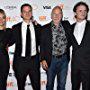 Patrick Stewart, Alia Shawkat, Anton Yelchin, Jeremy Saulnier, and Imogen Poots at an event for Green Room (2015)