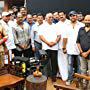 Babu Antony, Sanjay, Bobby, Roshan Andrews, Gokulam Gopalan, Nivin Pauly, and Sunny Wayne at an event for Kayamkulam Kochunni (2018)