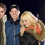 Paul Wesley, Jeff Fisher and Kaley Cuoco on the set of KILLER MOVIE