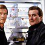 Roger Moore and Patrick Macnee in A View to a Kill (1985)