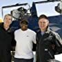 Kim Bass on the set of "Kill Speed" with Brent Huff and Ace pilot Skip Holm