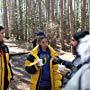 Thomas Michael directing Rya Kihlstedt and Joelle Farrow on set of NOWHERE