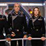 Bruce Boxleitner, Richard Biggs, Claudia Christian, and Jerry Doyle in Babylon 5 (1993)